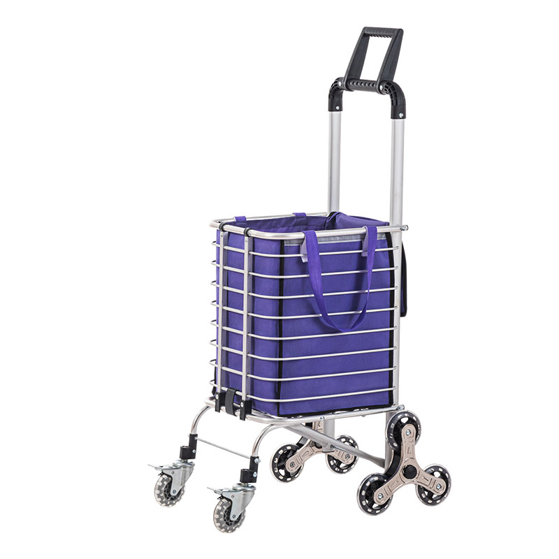 8 wheels Folding Aluminum Alloy Shopping Cart Trolley bi Bag